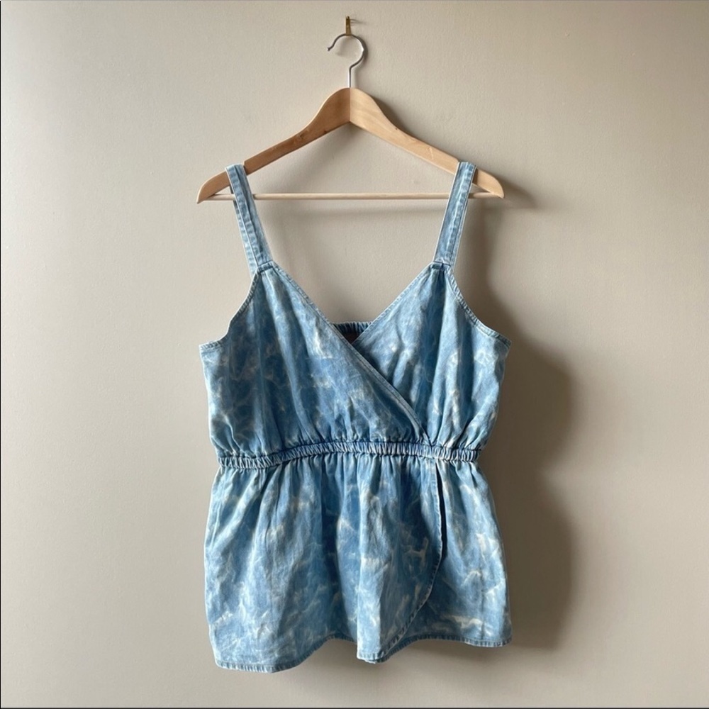 𝅺Porridge | Blue Tie Dye Wrap Tank - NWT